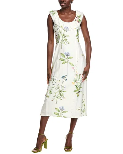 Taylor Printed Maxi Dress In White