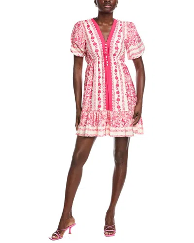 Taylor Puff Sleeve Mini Dress In Pink