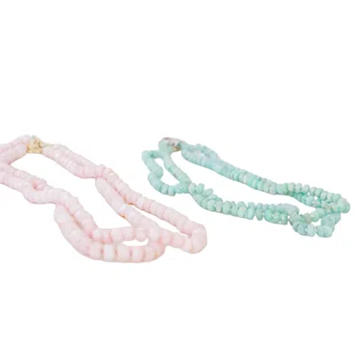 Taylor Reese Women's Blue Amazonite Hand Knotted Candy Crush Necklace