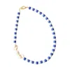 Taylor Reese Women's Blue / White Blue & White Jersey Stripe Necklace In Multi