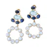 Taylor Reese Women's Gold / Blue Blue Moon Gemstone Earrings In Multi