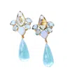 Taylor Reese Women's Gold / Blue The April Gemstone Earrings In Multi