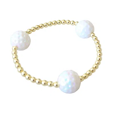 Taylor Reese Women's Gold / White Golf Goldie Bracelet In Multi