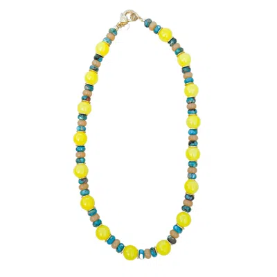 Taylor Reese Women's Green / Blue / Yellow Howlite + Neon Beaded Necklace In Multi