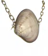 Taylor Reese Women's Large Shell Cross Body Necklace In Beige