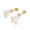 Taylor Reese Women's Neutrals / Gold / White Citrine Pearl Tassel Earrings In Multi