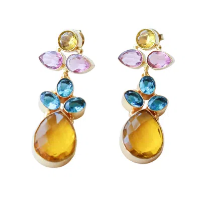 Taylor Reese Women's Pineapple Gemstone Earring In Multi