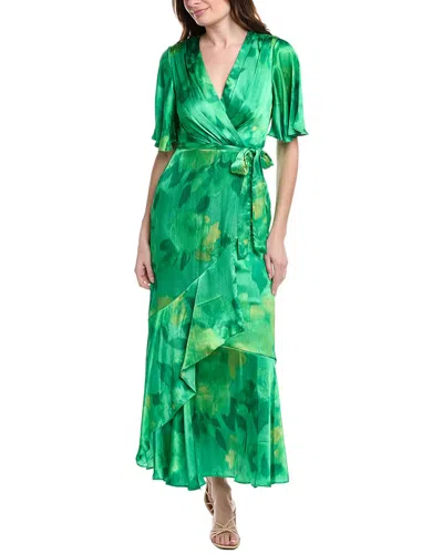 TAYLOR TAYLOR SATIN CRINKLE MAXI DRESS
