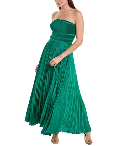 Taylor Satin Maxi Dress In Green