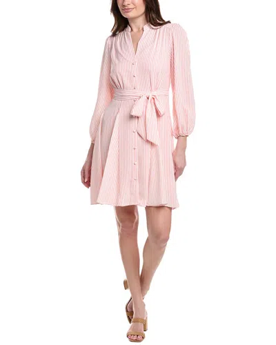 Taylor Seersucker Stripe Shirtdress In Pink