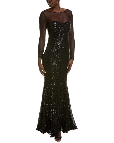 Taylor Sequin Gown In Black