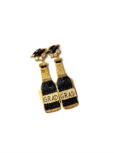 Taylor Shaye Women's Beaded Grad Bottle Earrings In Black