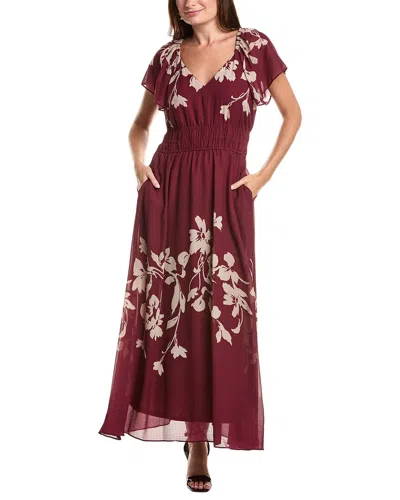 Taylor Short Sleeve Midi Dress In Brown