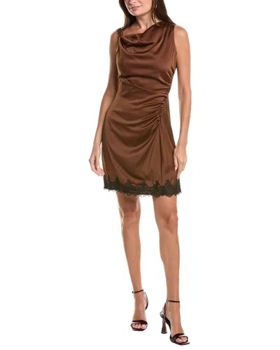 Taylor Sleeveless Embellished Mini Dress In Brown