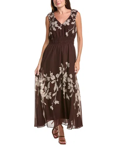 Taylor Sleeveless Midi Dress In Brown