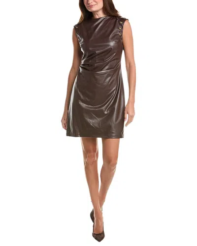 Taylor Sleeveless Mini Dress In Brown