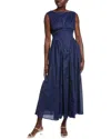Taylor Solid Maxi Dress In Blue