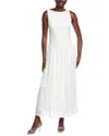 Taylor Solid Midi Dress In White