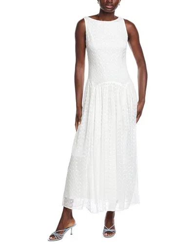 Taylor Solid Midi Dress In White