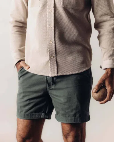Taylor Stitch Apres Pull-on Shorts In Organic Deep Sea Foundation In Green
