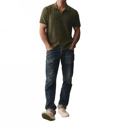 Taylor Stitch Arlo Sweater Polo Shirt In Cilantro In Multi