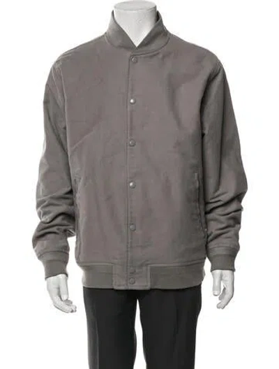 Pre-owned Taylor Stitch Bomber Jacket In Gray