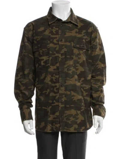 Pre-owned Taylor Stitch Camouflage Print Utility Jacket In Green
