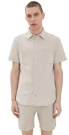 Taylor Stitch Chambray Surplus Short Sleeve Shirt Natural Seeded Selvedge Chambray In Natural Seeded Selvedge Chambray
