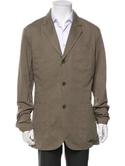 Pre-owned Taylor Stitch Coat In Green