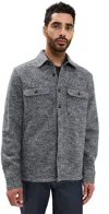 Taylor Stitch Connor Boucle Overshirt Heather Ash Boucle In Heather Ash Boucle