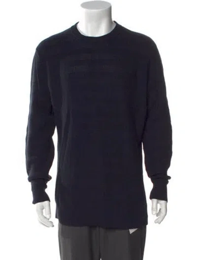 Pre-owned Taylor Stitch Crew Neck Long Sleeve Pullover In Blue
