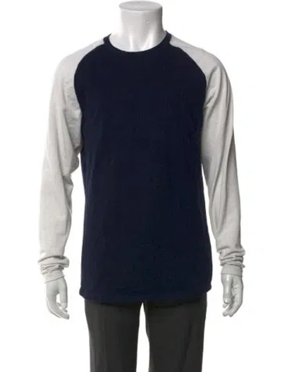 Pre-owned Taylor Stitch Crew Neck Long Sleeve Sweatshirt In Blue