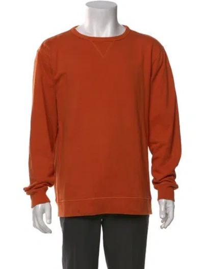 Pre-owned Taylor Stitch Crew Neck Long Sleeve Sweatshirt In Orange