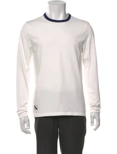 Pre-owned Taylor Stitch Crew Neck Long Sleeve T-shirt In White