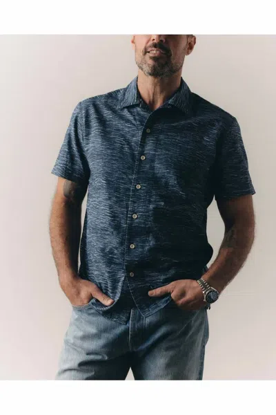 Taylor Stitch Davis Short Sleeve Shirt In High Seas In Blue