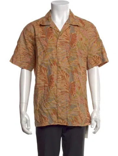 Pre-owned Taylor Stitch Floral Print Short Sleeve Shirt In Multicolor