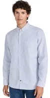 Taylor Stitch Jack Oxford Shirt Navy University Stripe In Navy University Stripe