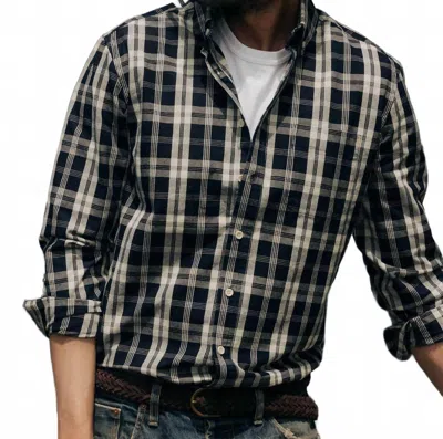 Taylor Stitch Jack Signature Shirt In Rinsed Indigo Plaid Oxford In Multi
