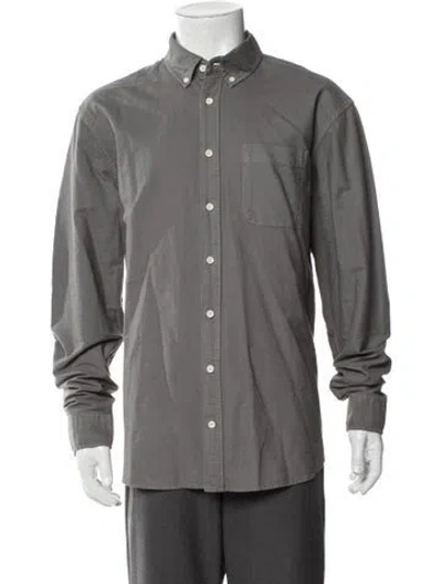 Pre-owned Taylor Stitch Long Sleeve Denim Shirt In Grey