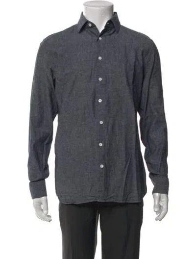 Pre-owned Taylor Stitch Long Sleeve Shirt In Blue