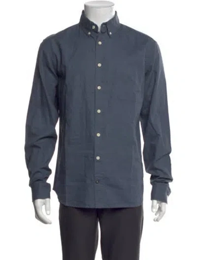 Pre-owned Taylor Stitch Long Sleeve Shirt In Blue