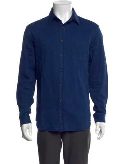Pre-owned Taylor Stitch Long Sleeve Shirt In Blue