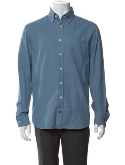 Pre-owned Taylor Stitch Long Sleeve Shirt In Blue