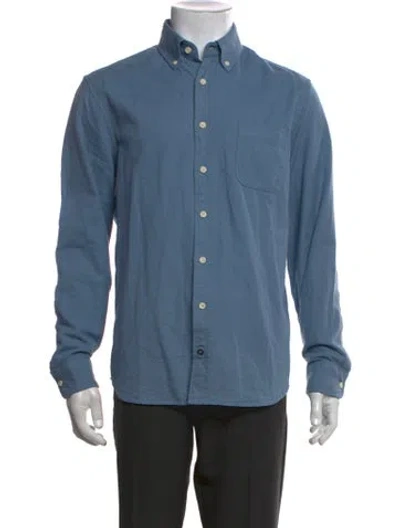 Pre-owned Taylor Stitch Long Sleeve Shirt In Blue