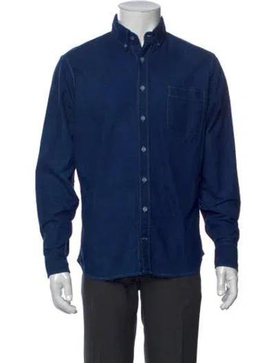 Pre-owned Taylor Stitch Long Sleeve Shirt In Blue