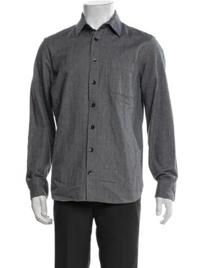 Pre-owned Taylor Stitch Long Sleeve Shirt In Grey