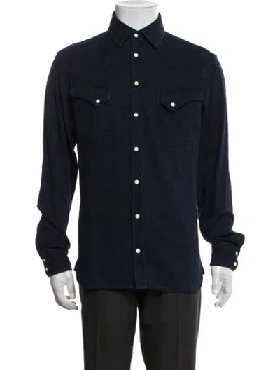 Pre-owned Taylor Stitch Long Sleeve Western Shirt In Blue
