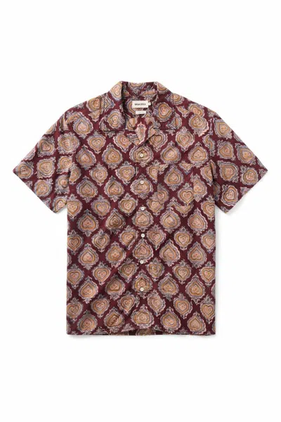 Taylor Stitch Men's Hawthorne Shirt In Sangria Block Print In Multi