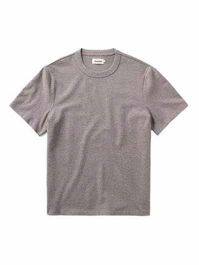 Taylor Stitch Men's Organic Cotton Shop Tee In Plum Twist In Gray