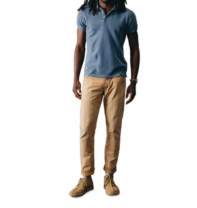 Taylor Stitch Men's Pacific Polo In Washed Indigo Pique In Blue